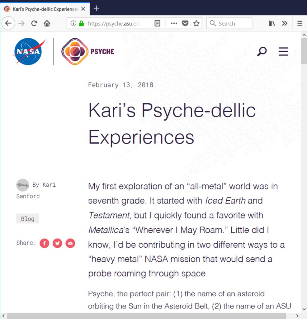This is a screenshot of the blog post showing the title and the opening text.