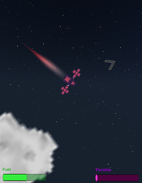 This is an image of the app that shows Psyche the spacecraft in mid game.